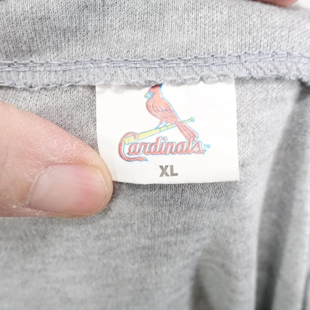 St Louis Cardinals Jersey Shirt‎ Adult XL Gray MLB Baseball Button Front SGA